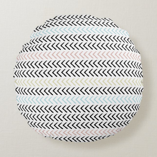 Modern Abstract Texture design Round Pillow (Front)