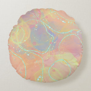 Modern Abstract Texture design Round Pillow