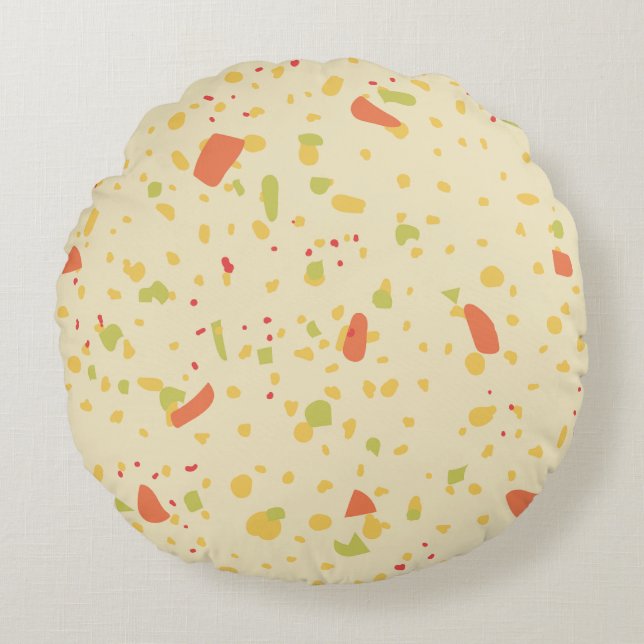 Modern Abstract Texture design Round Pillow (Front)