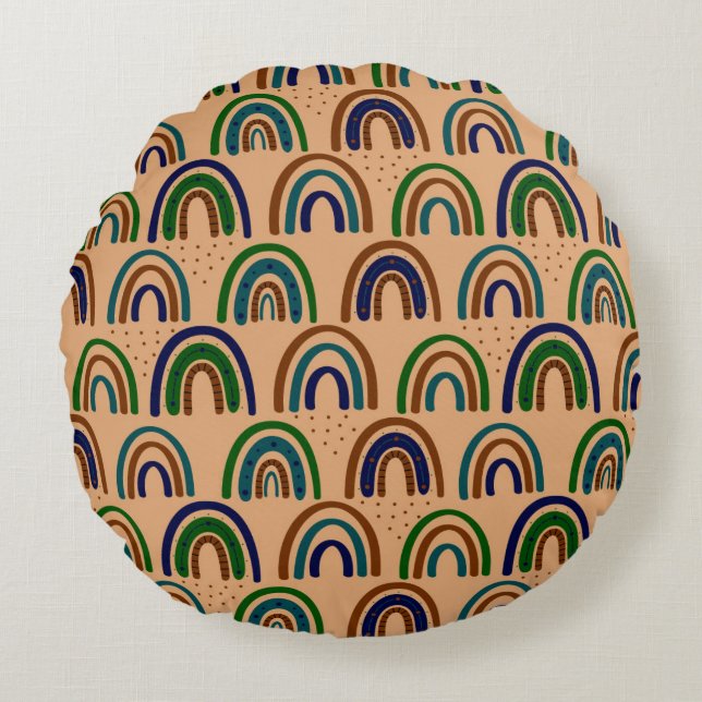 Modern Abstract Texture design Round Pillow (Front)