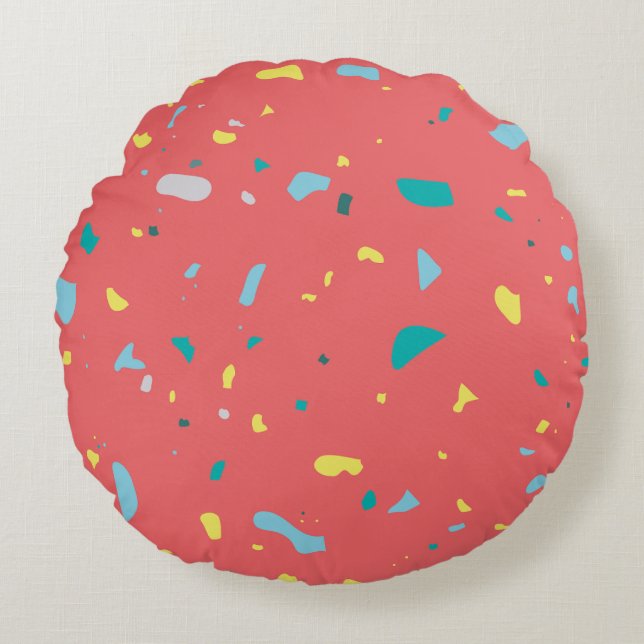 Modern Abstract Texture design Round Pillow (Front)