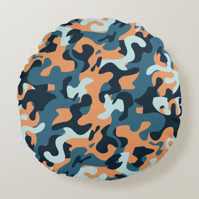 Modern Abstract Texture Round Pillow (Front)