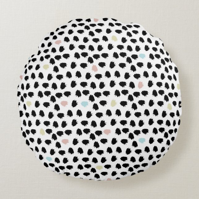 Modern Abstract Texture Round Pillow (Front)