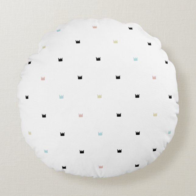Modern Abstract Texture Round Pillow (Front)