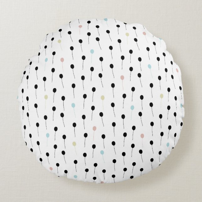 Modern Abstract Texture Round Pillow (Front)