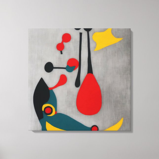 Modern Abstract The Red Pendulum Canvas Print (Front)