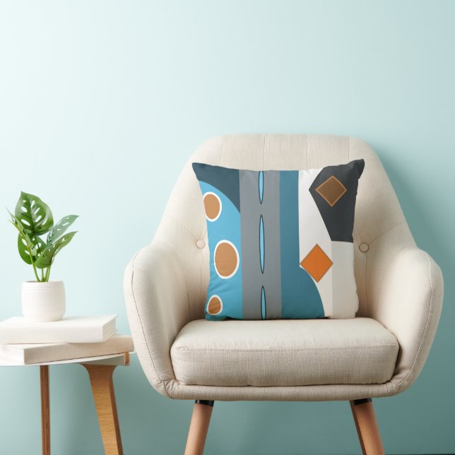 Modern Abstract Throw Pillow (Chair)