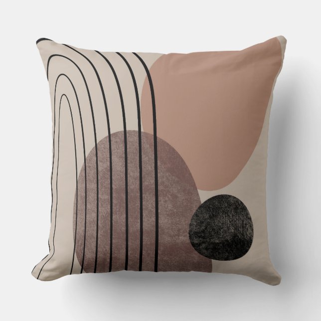 Modern Abstract  Throw Pillow (Front)