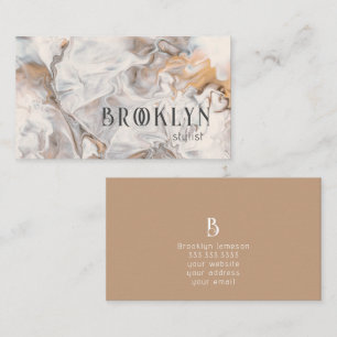 Modern Abstract Trendy Neutral  Business Card