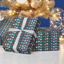 Modern Abstract Triangle Christmas Pattern