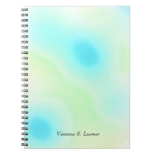Modern Abstract Turquoise and Green Notebook