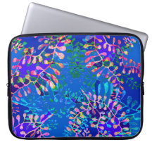 Modern Abstract Underwater Ferns Laptop Sleeve