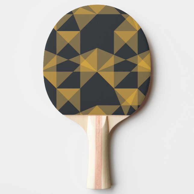Modern, abstract, urban geometric triangle pattern ping pong paddle (Front)