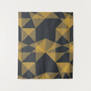 Modern, abstract, urban geometric triangle pattern tapestry