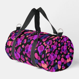Modern Abstract Vibrant Pink and Purple Artsy Gym  Duffle Bag