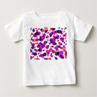 Modern Abstract Vibrant Pink and Purple Dots Baby  T-Shirt