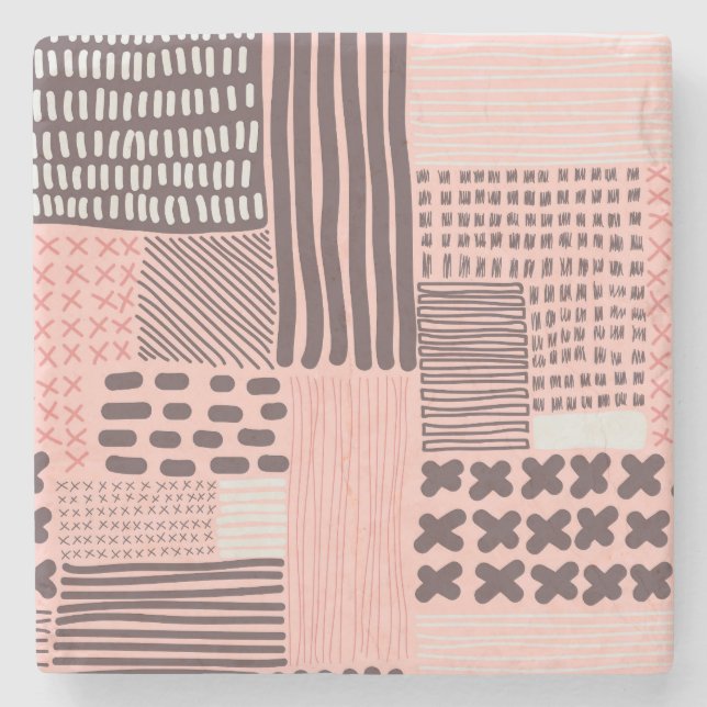 Modern abstract: vintage seamless texture. stone coaster (Front)