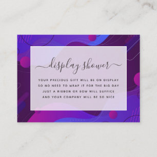 Modern Abstract Virtual Bridal Shower Enclosure Card
