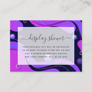 Modern Abstract Virtual Bridal Shower Enclosure Card