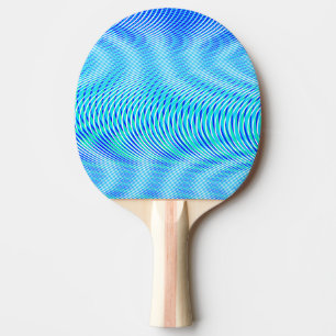 Modern Abstract Water Summer Psychedelic Trippy Ping Pong Paddle
