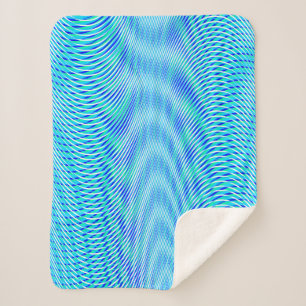 Modern Abstract Water Summer Psychedelic Trippy Sherpa Blanket