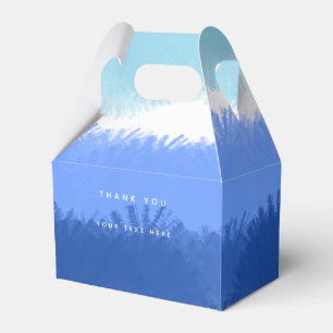 Modern Abstract Watercolor Blue Tones  Favor Box