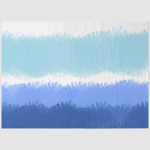 Modern Abstract Watercolor Blue Tones  Tissue Paper