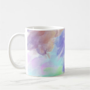 Modern Abstract Watercolor Clouds Colorful Pastel  Coffee Mug