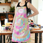 Modern abstract watercolor pastel tie dye artist apron<br><div class="desc">Modern abstract watercolor pastel tie dye artist apron with rainbow ,  unicorn colour scheme,  in pink,  green,  blue,  yellow.</div>