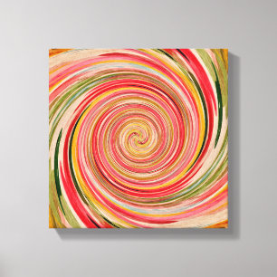 Modern Abstract Watercolor Pastels Pink Canvas Print