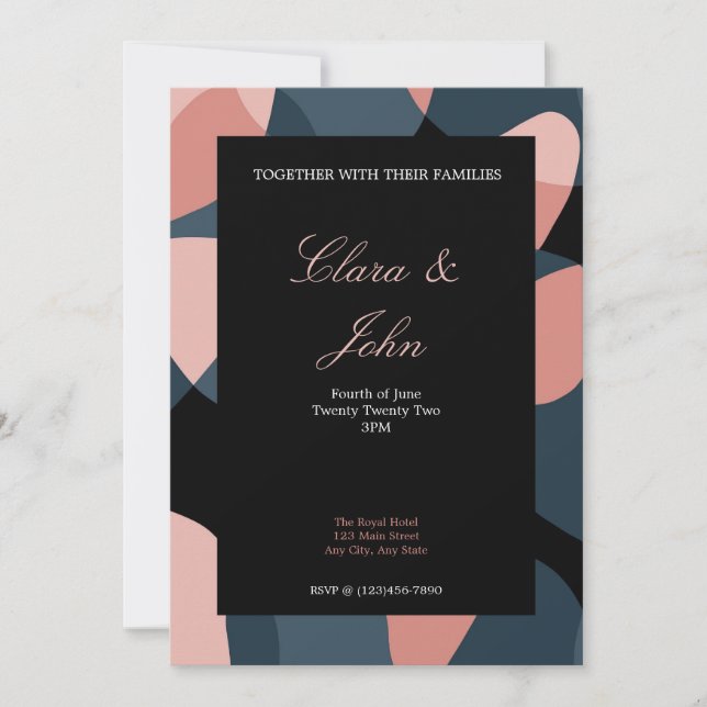 Modern Abstract Wedding Invitation (Front)