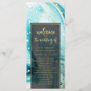 "modern abstract wedding program