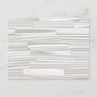 Modern abstract white grey wood grain pattern postcard