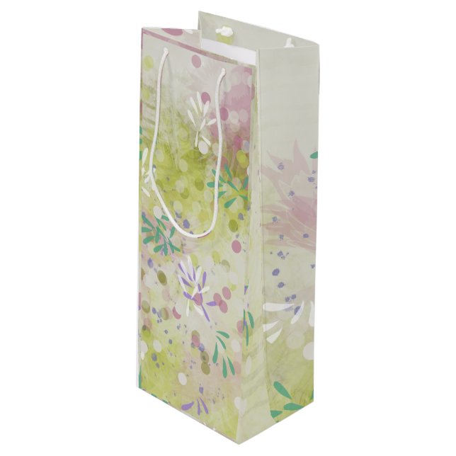 Modern Abstract  Wine Gift Bag (Front Angled)