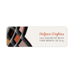Modern Abstract With Stylish Script Return Address
