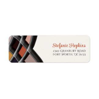 Modern Abstract With Stylish Script Return Address