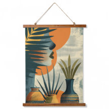 Modern Abstract Woman Art Print Boho Wall Decor