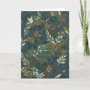 Modern Abstract Woodland Minimalist Christmas Card