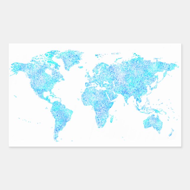Modern abstract world map  sticker (Front)