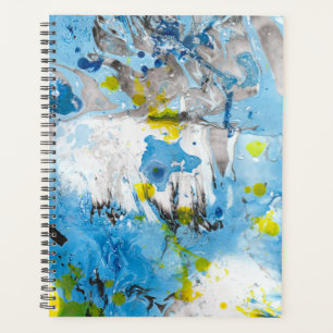 Modern Abstract Yellow Blue Green Template Trendy Planner