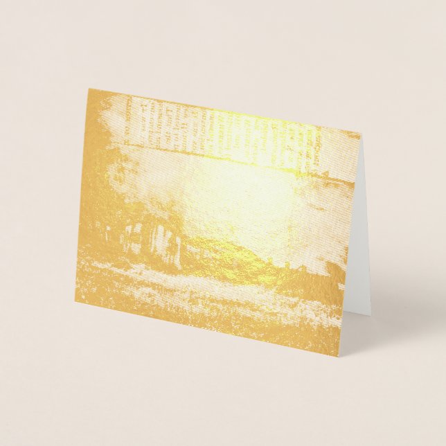Modern Abstract Yellow Gradient Note Card - Artist (Front)