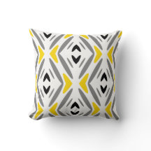 Modern Abstract Yellow Grey Diamond