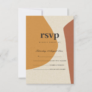 MODERN ABSTRACT YELLOW TERRACOTTA ARTISTIC RSVP