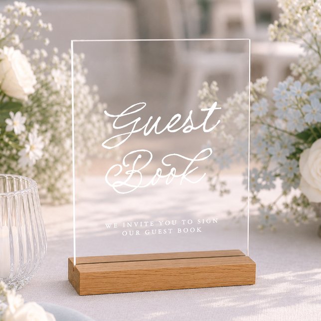 Modern Acrylic Guest Book Sign  (Creator Uploaded)