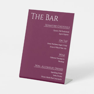 Modern Acrylic Wedding Bar Menu Sign | Editable Co