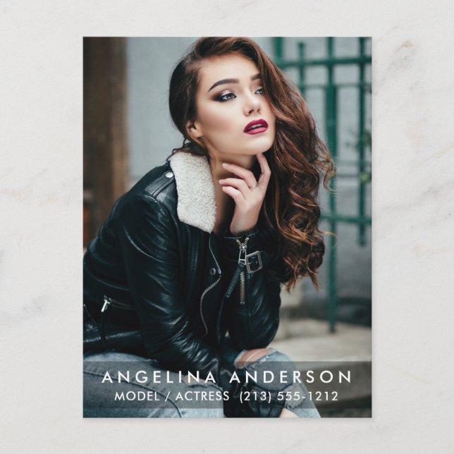 Modern Actor Model Photo Postcard (Front)