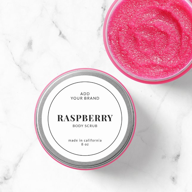 Modern Add Your Brand Black Border Product Label (Creator Uploaded)