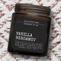 Modern add your brand simple cosmetic candle label