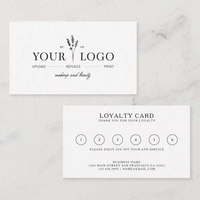 Modern Add Your Logo Beauty Gift Certificate  (Front/Back)