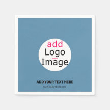 Modern Add Your Logo Promo Customizable Dusty Blue